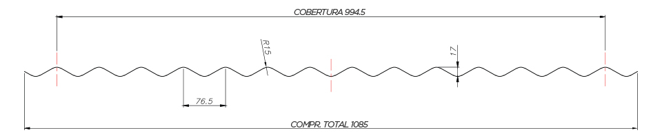 Telha Metálica Ondulada AT 17/980